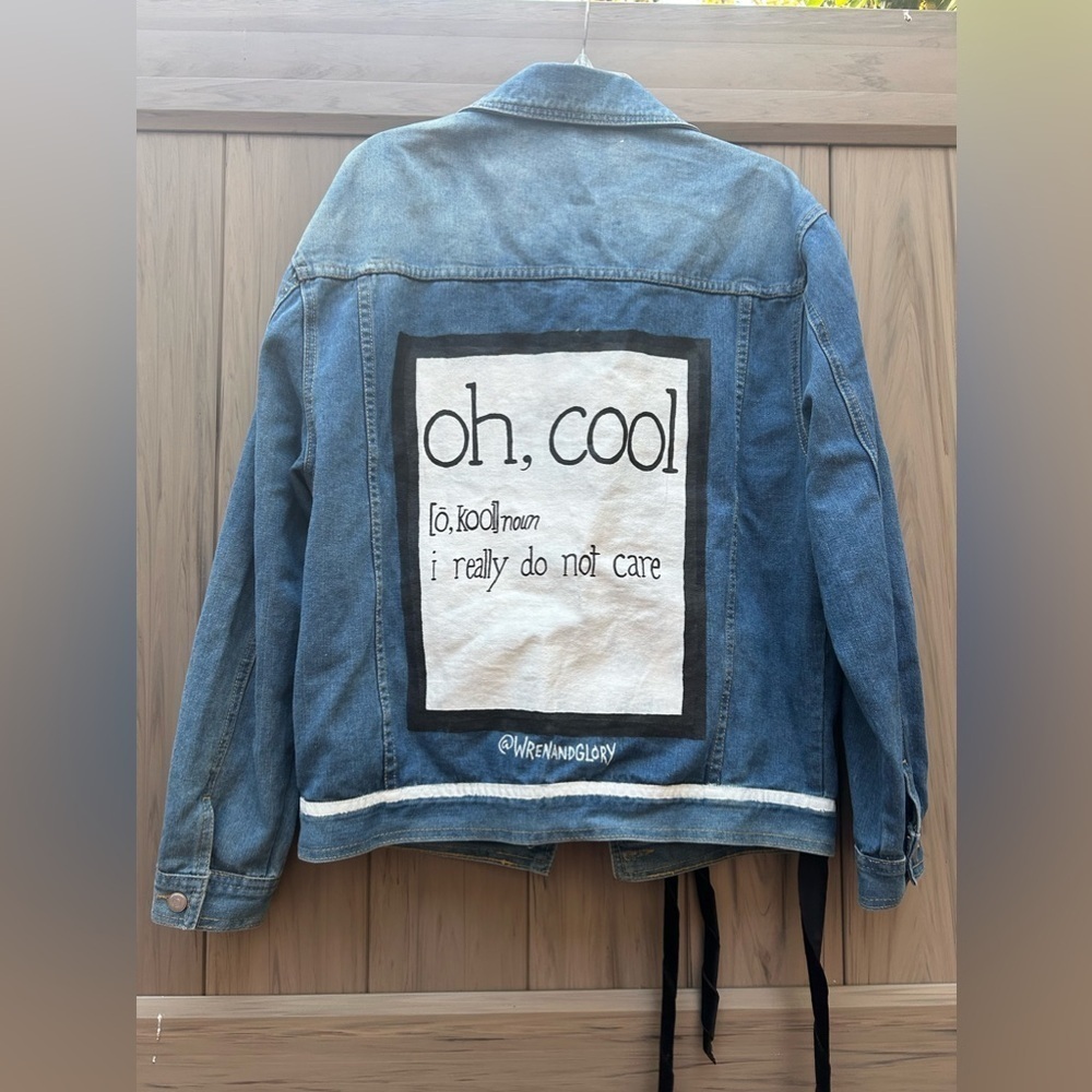 Wren + Glory Denim Hand Painted Jacket - Picture 2 of 11